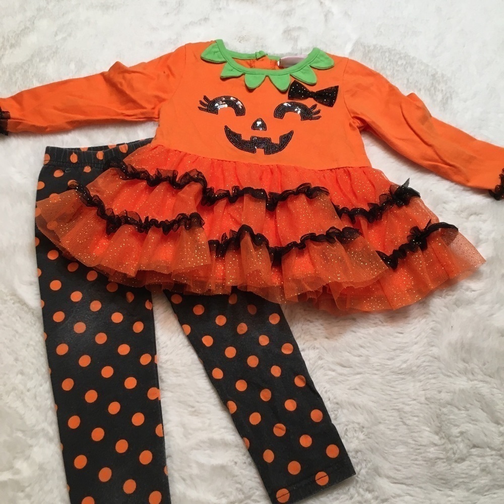 Little Lass Pumpkin outfit size 18 months